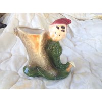 Königliche Copley Elf Auf Einem Baumstumpf Mit Pilz Pflanzer von bonzaisantiquities