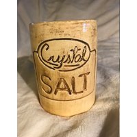 Super Unikat Und Niedlich Giant Vintage Kristall Salz Keramik Salzbewahrer von bonzaisantiquities