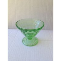 Vasoline/Uran-Beere/Sorbet/Eis Glasschalen - Set 5 von bonzaisantiquities