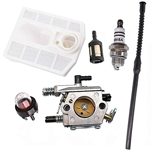 BOOSTI Vergaser mit Luftfilter Benzinschlauch -filter für Chinesische Kettensäge 4500 5200 5800 45cc 52cc 58ccm Motorsäge von boosti