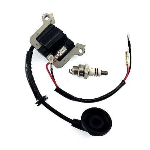 Zündspule mit Zündkerze für Rotfuchs MFT52 Plantiflex MT-5200-PF Timberpro TT-M2600-3 Motorsense 3PS 52ccm von boosti