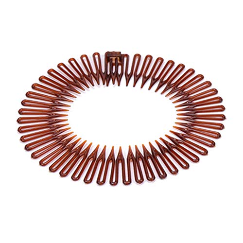 bopely 1 Stück Kämme Haarbänder, Kunststoff Vollkreis Stretch Flexible Kammzähne Haarband Clip Haarschmuck von bopely