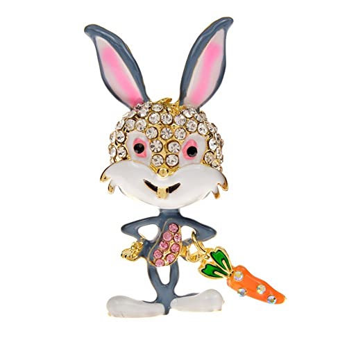 bopely Süße Kaninchen -Karotten Broschen Pin Cartoon Hase Brosche Süße Tier Emaille Brosche Stecknadel Badge Osterschmuck Geschenk Für Frauen Mädchen von bopely
