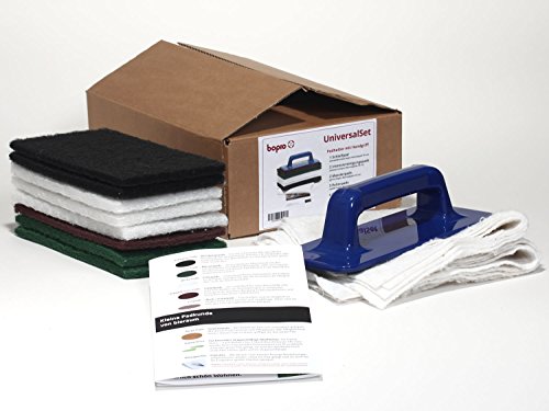 bopro Universal-Padset mit Padhalter mit Handgriff, Pads, Ölsaugtüchern und Padkunde von Bioraum bopro Universal-Padset mit Padhalter mit Handgriff, Pads, Ölsaugtüchern und Padkunde von Bioraum von bopro