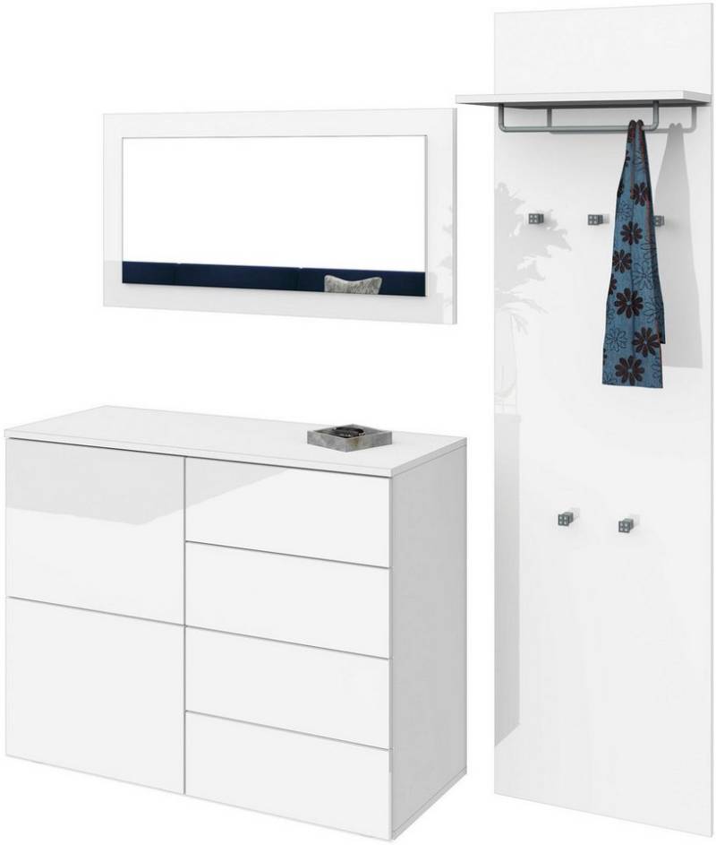 borchardt Möbel Garderoben-Set, (3-St), Drucköffner (Push-To-Open), höhenverstellbare Einlegeböden von borchardt Möbel