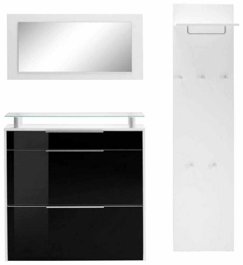 borchardt Möbel Garderoben-Set Oliva, (3-tlg), mit hängendem Schuhschrank, Paneel und Spiegel von borchardt Möbel