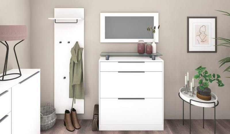 borchardt Möbel Garderoben-Set Tom, (3-St), Schuhschrank stehend von borchardt Möbel