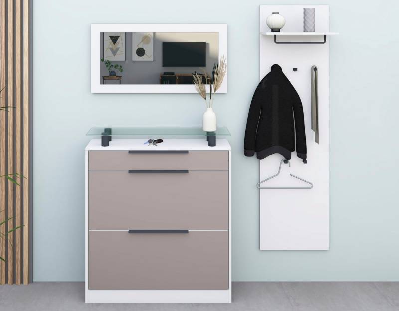 borchardt Möbel Garderoben-Set Tom, (3-St), Schuhschrank stehend von borchardt Möbel