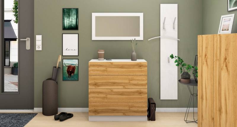 borchardt Möbel Garderoben-Set Vaasa 3, (Set, 3-St), mit Push to Open-Funktion von borchardt Möbel