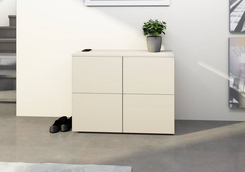 borchardt Möbel Kommode Rova, Breite 93 cm, 4-türig, Kommode mit viel Stauraum, kaschmir von borchardt Möbel