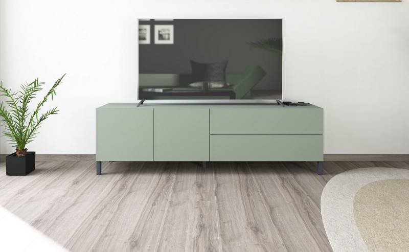borchardt Möbel Lowboard, Metallfüße, grifflose Optik von borchardt Möbel