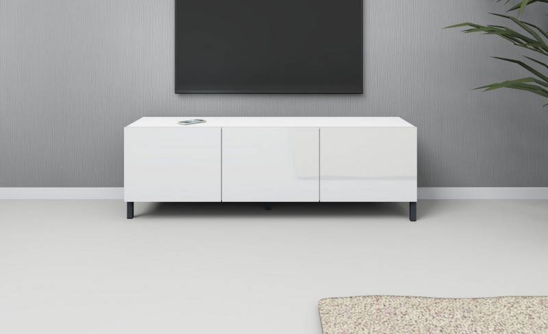 borchardt Möbel Lowboard, Metallfüße, grifflose Optik von borchardt Möbel