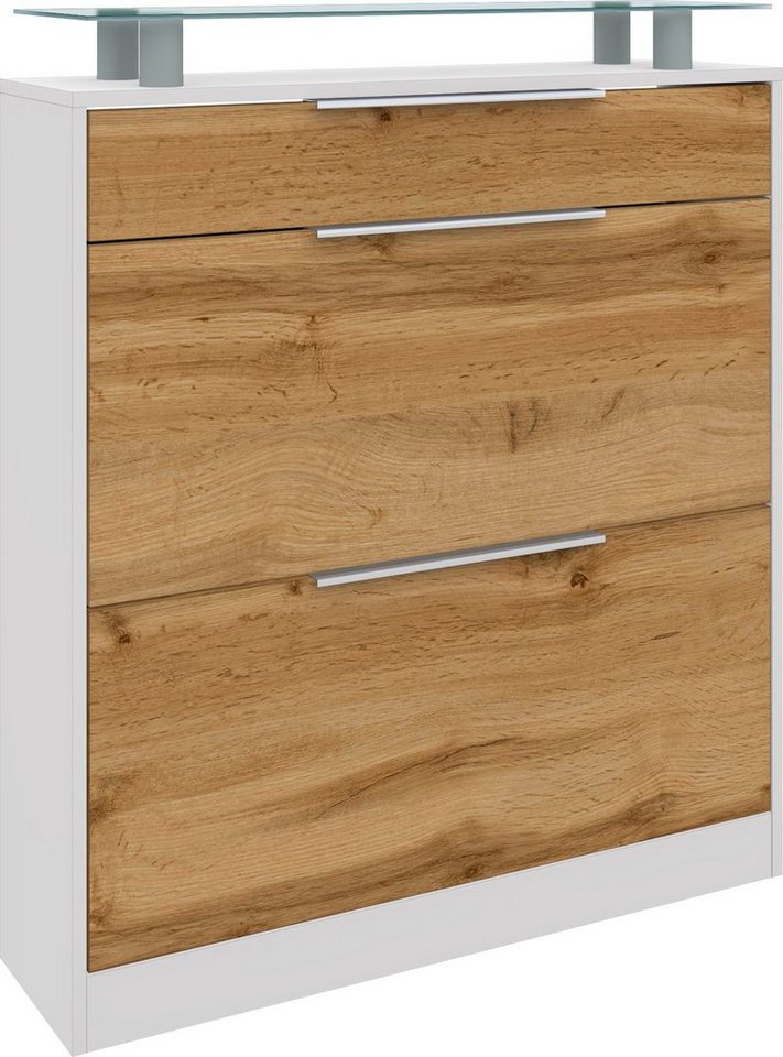 borchardt Möbel Schuhschrank Oliva Breite 89 cm, stehend, mit 2 Doppeltrommeln und 1 Schubkasten von borchardt Möbel