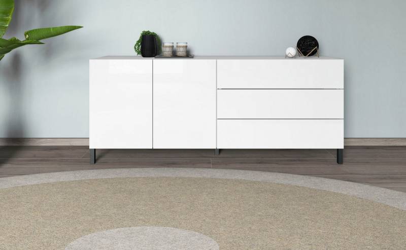 borchardt Möbel Sideboard, Metallfüße, grifflose Optik von borchardt Möbel