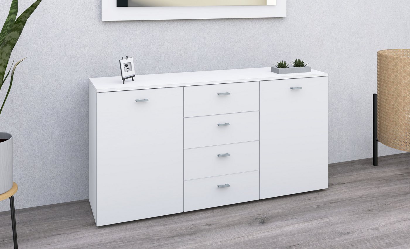 borchardt Möbel Sideboard, höhenverstellbare Einlegeböden, kleine Griffe von borchardt Möbel