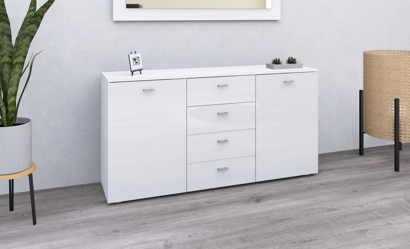 borchardt Möbel Sideboard Scala, höhenverstellbare Einlegeböden, kleine Griffe von borchardt Möbel