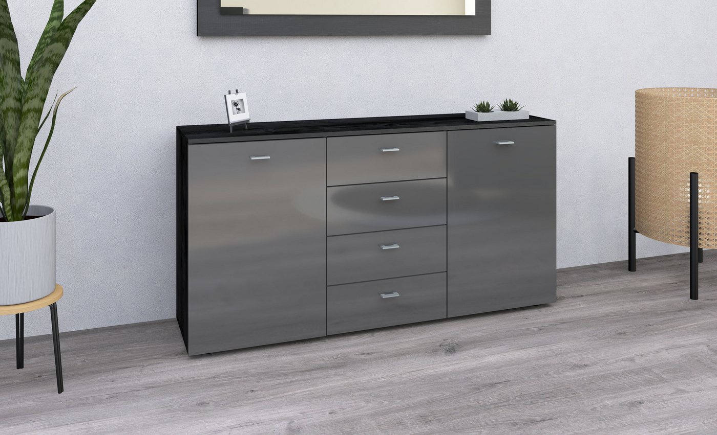 borchardt Möbel Sideboard Scala, höhenverstellbare Einlegeböden, kleine Griffe von borchardt Möbel