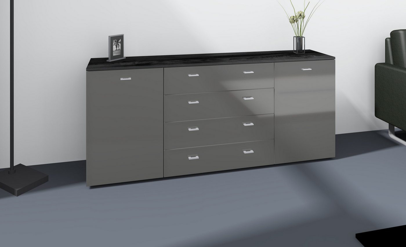 borchardt Möbel Sideboard Scala, höhenverstellbare Einlegeböden, kleine Griffe von borchardt Möbel