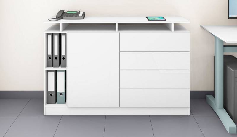 borchardt Möbel Sideboard Vaasa, moderne grifflose Optik, Push-to-Open-Funktion von borchardt Möbel
