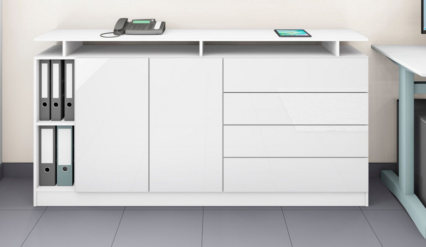 borchardt Möbel Sideboard Wallis, moderne grifflose Optik, mit Push-to-Open-Funktion von borchardt Möbel