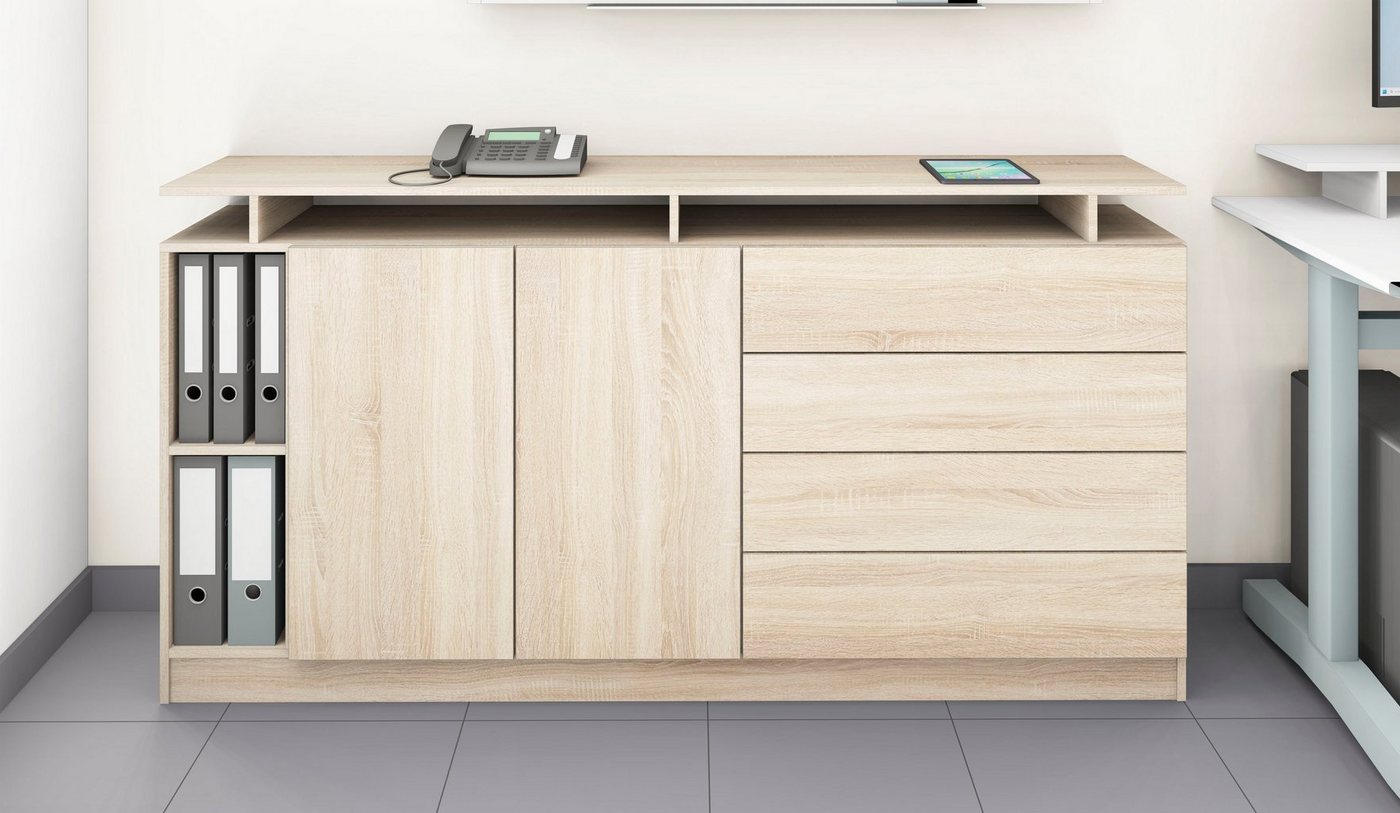 borchardt Möbel Sideboard Wallis, moderne grifflose Optik, mit Push-to-Open-Funktion von borchardt Möbel