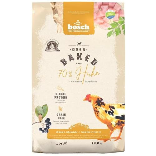 bosch HPC Oven Baked Huhn | Im Ofen gebackenes Hundefutter für ausgewachsene Hunde aller Rassen | Single Animal Protein | grain-free | 1 x 10 kg bosch HPC Oven Baked Huhn | Im Ofen gebackenes Hundefutter für ausgewachsene Hunde aller Rassen | Single Animal Protein | grain-free | 1 x 10 kg von bosch TIERNAHRUNG