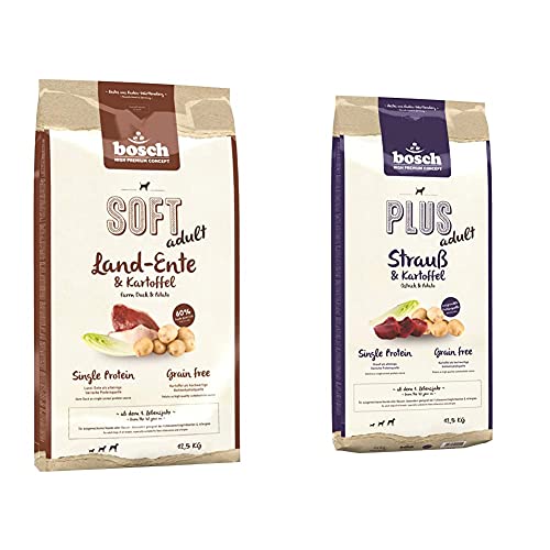 Bosch HPC Soft Land-Ente & Kartoffel | halbfeuchtes Hundefutter für ausgewachsene Hunde Aller Rassen |1 x 12.5 kg & lt Strauß & Kartoffel | Hundetrockenfutter für ausgewachsene Hunde Aller Rassen Bosch HPC Soft Land-Ente & Kartoffel | halbfeuchtes Hundefutter für ausgewachsene Hunde Aller Rassen |1 x 12.5 kg & lt Strauß & Kartoffel | Hundetrockenfutter für ausgewachsene Hunde Aller Rassen von bosch TIERNAHRUNG