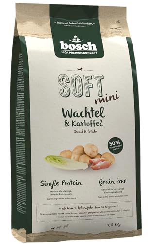 bosch HPC SOFT Mini Wachtel & Kartoffel | halbfeuchtes Hundefutter für ausgewachsene Hunde kleiner Rassen | Single Protein | grain-free | 1 x 2.5 kg von bosch TIERNAHRUNG