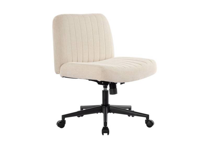 bosmiller Stuhl Bürostuhl Schreibtischstuhl Polsterstuhl Drehstuhl, Höhenverstellbar, Armless,mit Extra großes Kissen, mit Rollen von bosmiller