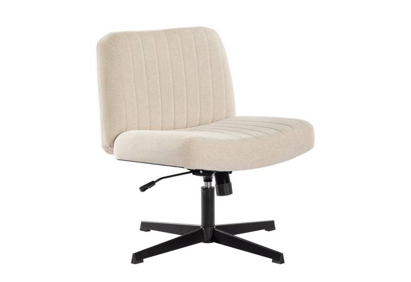 bosmiller Stuhl Bürostuhl Schreibtischstuhl Polsterstuhl Drehstuhl, Höhenverstellbar, Armless,mit Extra großes Kissen, ohne Rollen von bosmiller