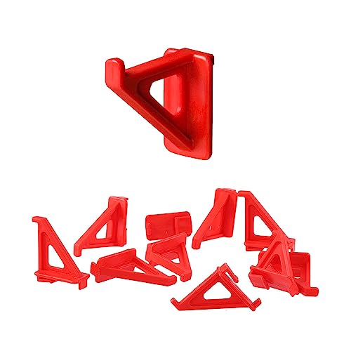 10 tlg Kleine Werkzeugträger Haken Klemmen (LxBxH) 4x0,6x3,3 cm Rot Werkzeugwand Werkzeughalter Wandregal Werkstatt von botle