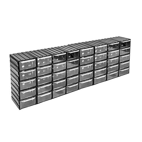 40 Schubladen Wandschrank Ständer Organisator Regal modularer Aufbau groß transparent 35 x 85 x 13,5 cm Garage Werkstatt Shop von botle