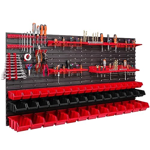 47 Stapelboxen Werkzeughalter Wandregal Werkstattregal Werkzeugwand 156x78cm Werkzeughalter Lagersystem Schüttenregal Sichtlagerkästen Extra Starke Wandplatten Regal Erweiterbar Werkstattregal Lagerr von botle