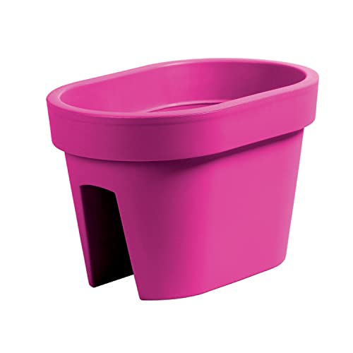 botle Balkonkiste Blumenkasten Geländerkasten Balkonkasten Geländertopf 39,5 cm | 12,3 L Fuchsia Balkon-Blumenkasten oval von botle