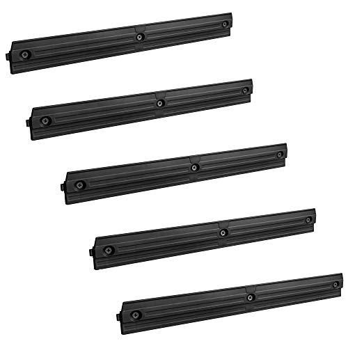 Halterungsschiene Stapelboxen Werkzeughalter endlos variabel Werkstatt GarageWandschiene Lagersystem Kunststoff Schütten Organizer schwarz (5 Schienen 195 cm) von botle