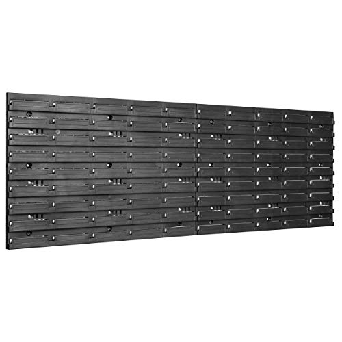 botle Lagersystem Wandregal | 1152 x 390 mm | Stapelboxen Schüttenregal Sichtlagerkästen | Extra Starke Wandplatten | Regal Erweiterbar | Werkstattregal Lagerregal Werkstattwandregal Steckregal von botle