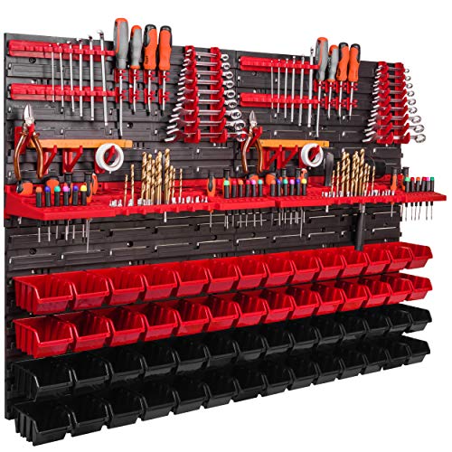 botle 1152 x 780 mm Werkzeugwand Werkstattregal Wandregal Sichtlagerkästen Werkzeug Handwerkzeug (56 Boxen) von botle