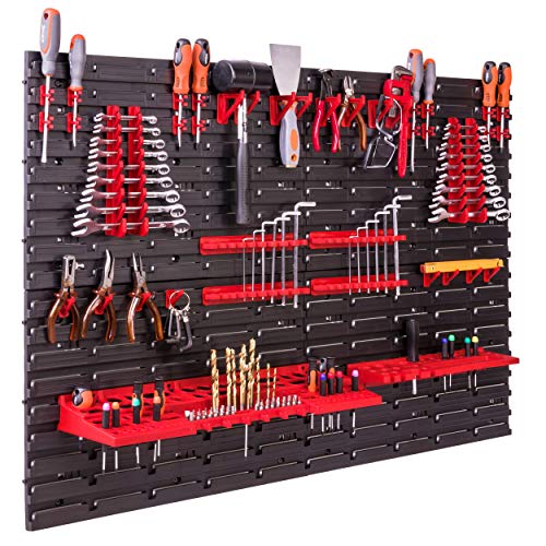 Lagersystem Wandregal 115x78 cm, Werkzeughalterungen, Schüttenregal Sichtlagerkästen, Extra Starke Wandplatten, Regal Erweiterbar, Werkstattregal Lagerregal Werkstattwandregal Steckregal Lagersystem Wandregal 115x78 cm, Werkzeughalterungen, Schüttenregal Sichtlagerkästen, Extra Starke Wandplatten, Regal Erweiterbar, Werkstattregal Lagerregal Werkstattwandregal Steckregal von botle