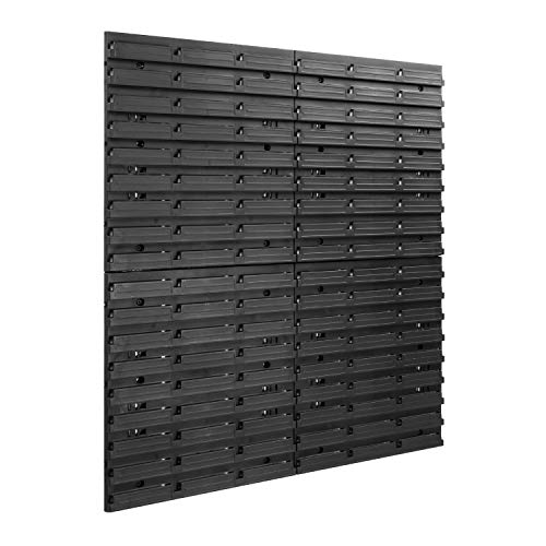 botle Lagersystem Wandregal Stapelboxen Schüttenregal Sichtlagerkästen | Extra Starke Wandplatten | Regal Erweiterbar | Werkstattregal Lagerregal Werkstattwandregal Steckregal (772 x 780 mm) von botle