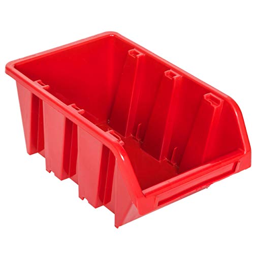 botle Stapelbox 10 Stck Stapelkiste Sortierbox Box 12x19,5x9 cm Rot | Werkstatt stapelkisten Kunststoff lagerboxen stapelbar von botle
