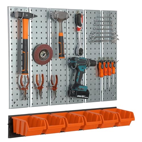 Werkzeugwand Metall 78x72 cm Lagersystem mit Werkzeughaltern Werkzeughaken und 6 Stapelboxen 120 x 195 x 90 mm Farbe: orange Lochbrett Werkstatt Garage Steckbrett Elektrowerkzeuge Lochwand Werkzeugwand Metall 78x72 cm Lagersystem mit Werkzeughaltern Werkzeughaken und 6 Stapelboxen 120 x 195 x 90 mm Farbe: orange Lochbrett Werkstatt Garage Steckbrett Elektrowerkzeuge Lochwand von botle