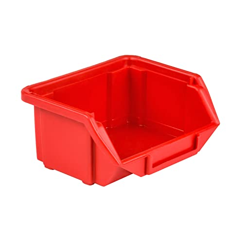 botle 10 Stck Sortierboxen Lagerboxen Stapelboxen Werkstatt Stapelkisten Sichtlagerkasten Eco Box Rot 11x9,5x5cm Sortierkasten von botle