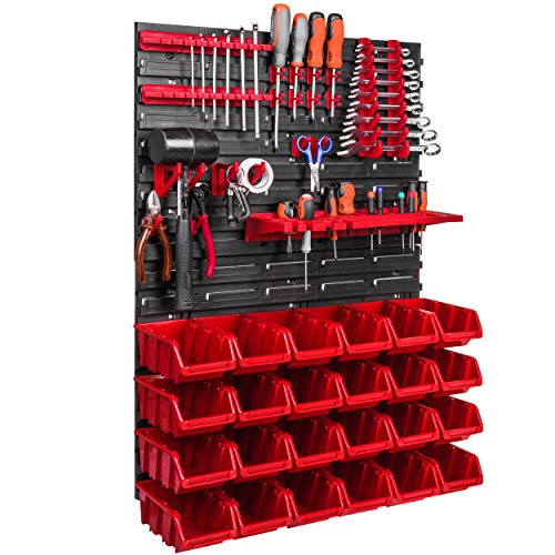 576 x 780 mm Wandregal Werkstatt Garage Lager Hobbyraum Werkzeughalter Stapelboxen Sichtlagerkästen. (ITBNN600x2-U1010-NP6-R444) von botle