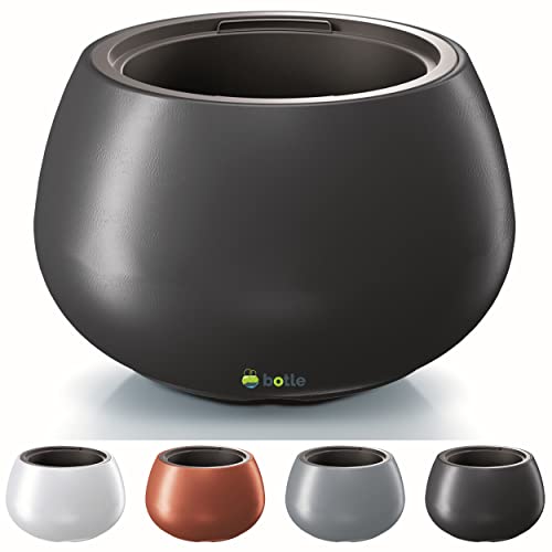 botle Blumentopf Massive Rund Form Modern Stil Matt 44 x 27cm mit Einsatz 11L Anthrazit botle Blumentopf Massive Rund Form Modern Stil Matt 44 x 27cm mit Einsatz 11L Anthrazit von botle