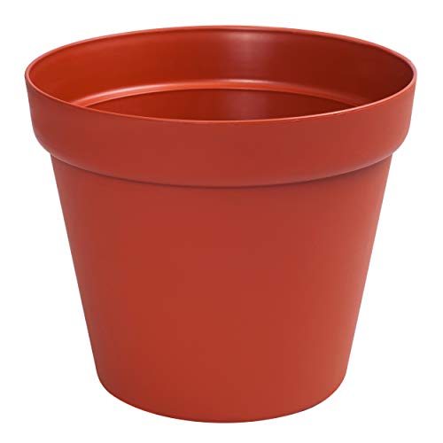 botle Blumentopf Pflanzkübel rund Topf Übertopf Kunststoff Terracotta Fensterbank Terasse Garten Wintergarten 8 Farben 4 Größen (Terracotta, 58 cm) von botle