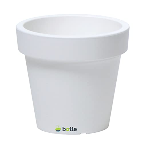 botle Blumentopf Übertopf Blumenkübel 30 cm x 27,1 cm weiß Pflanzkübel Pflanztopf Kunststoff von botle
