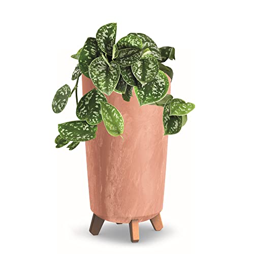 Blumentopf mit Füßen HOH Pflanzkübe D 20 cm Terrakotta Kunststoff Töpfe Beton Optik Übertöpfe von botle