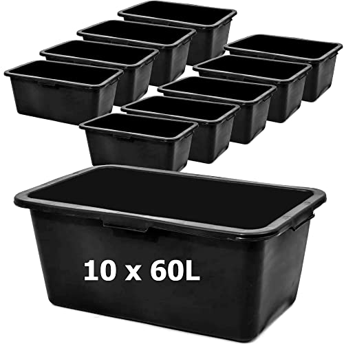 botle Mortar Box Mörteltrog 10 stck aus Kunstoff 60 L Mörtelwanne 72 cm Mortar Tray Mörtelkasten zum Anmischen von Mörtel von botle