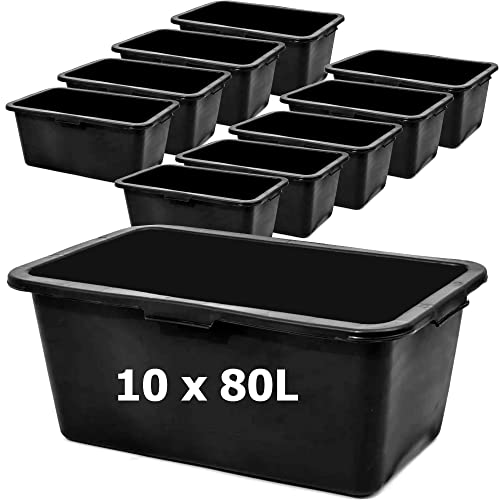 botle Mortar Box Mörteltrog 10 stck aus Kunstoff 80 L Mörtelwanne 78 cm Mortar Tray Mörtelkasten zum Anmischen von Mörtel von botle