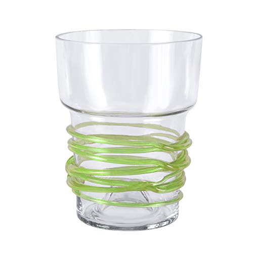 botle Orchideentopf Glas Übertopf Blumentopf Pflanzgefäß D 13 cm H 16,5cm grün von botle